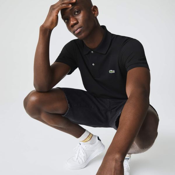 Lacoste Classic Fit L.12.12 Polo Shirt Pánské - Šortky Černé | CZ-iqktPd